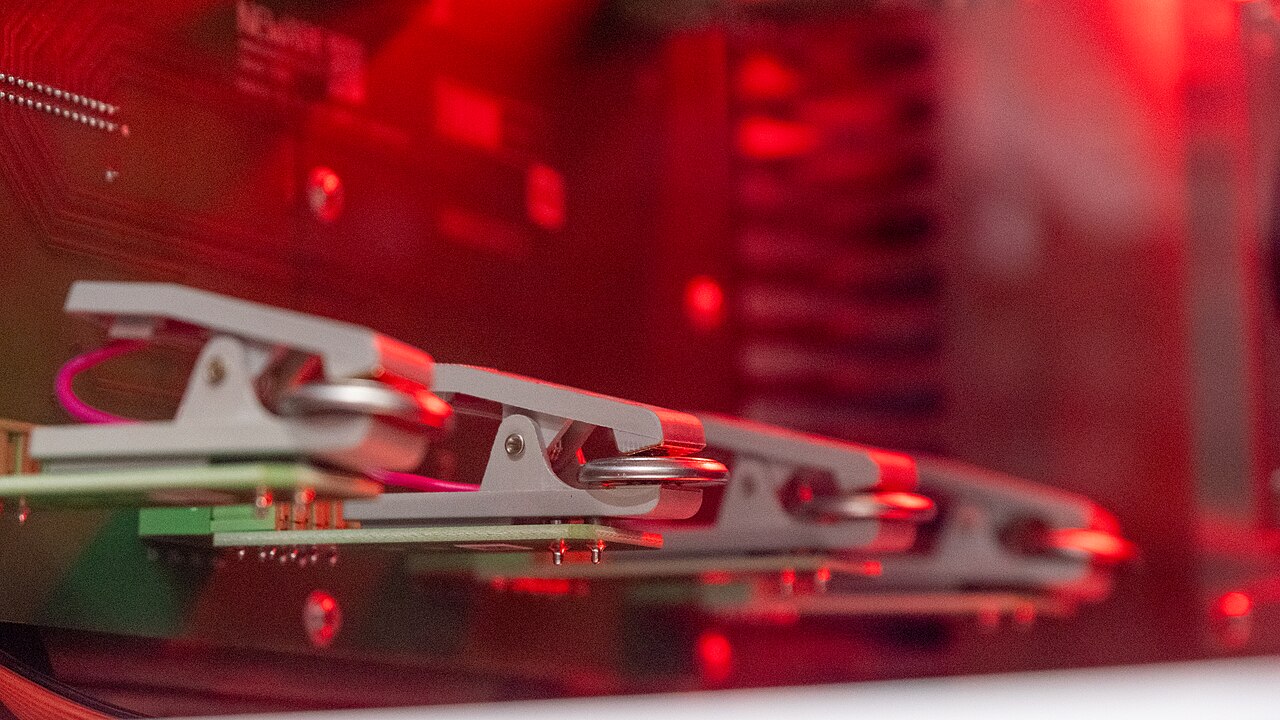 Knopfzellen in einer Labor-Prüfvorrichtung